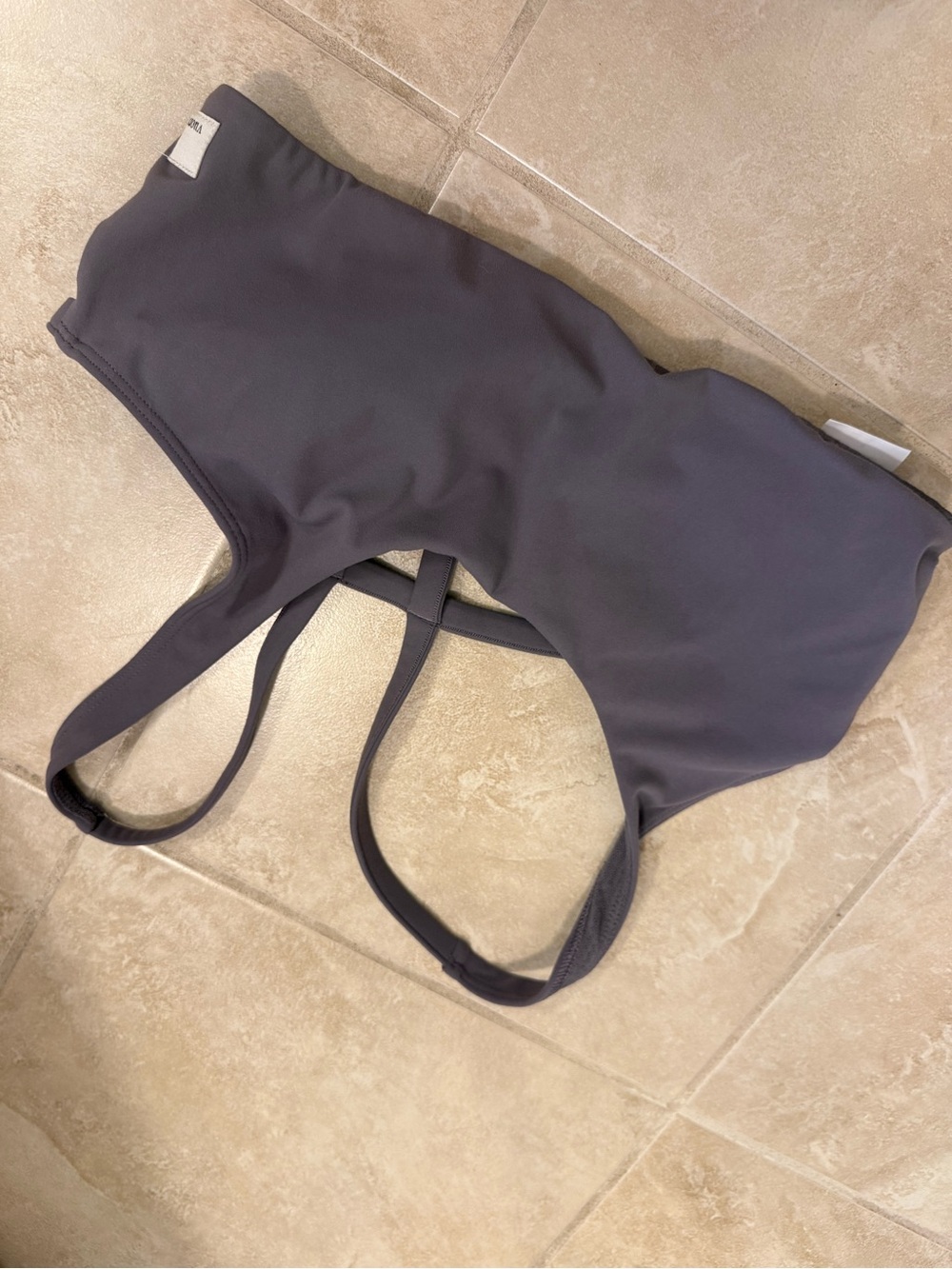 Vuori Slate Gray Low-Impact Sports Bra